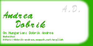 andrea dobrik business card